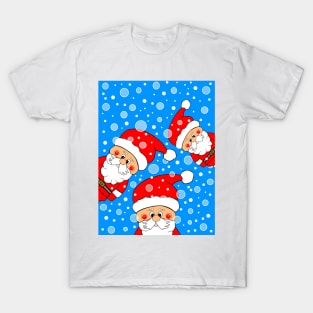 PEEK A Boo Funny Santa Claus T-Shirt